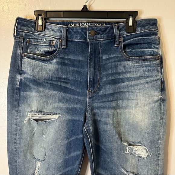 💝AE High-Rise Slim Straight Leg Stretch X NWT Women's Jean 12S - Picture 3 of 11